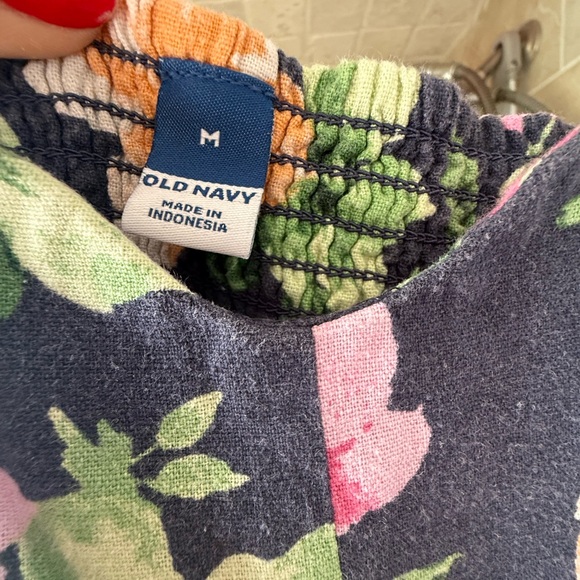 Old Navy Floral Navy Dress size M - Picture 6 of 6